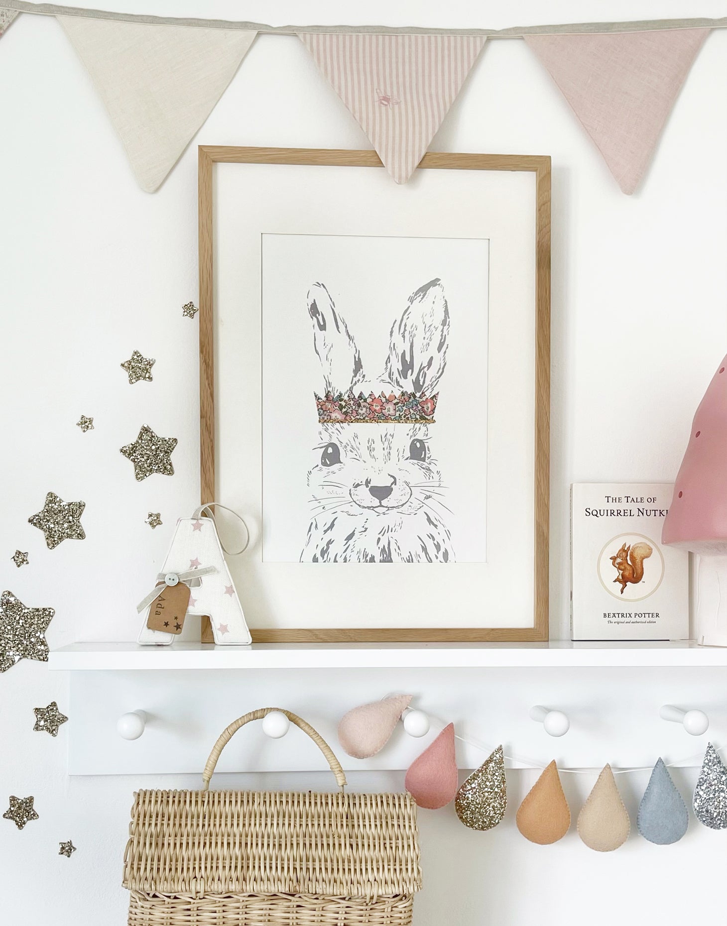 Bunny store nursery prints