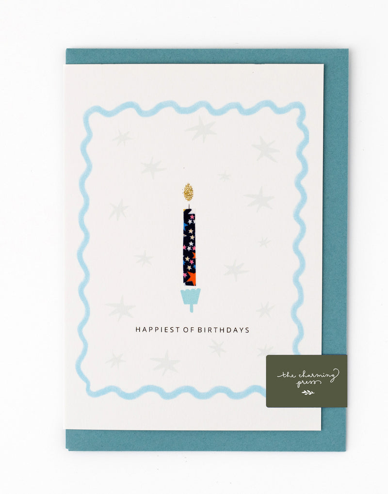 Birthday Candle Card - Liberty Adelajda’s Wish Fabric