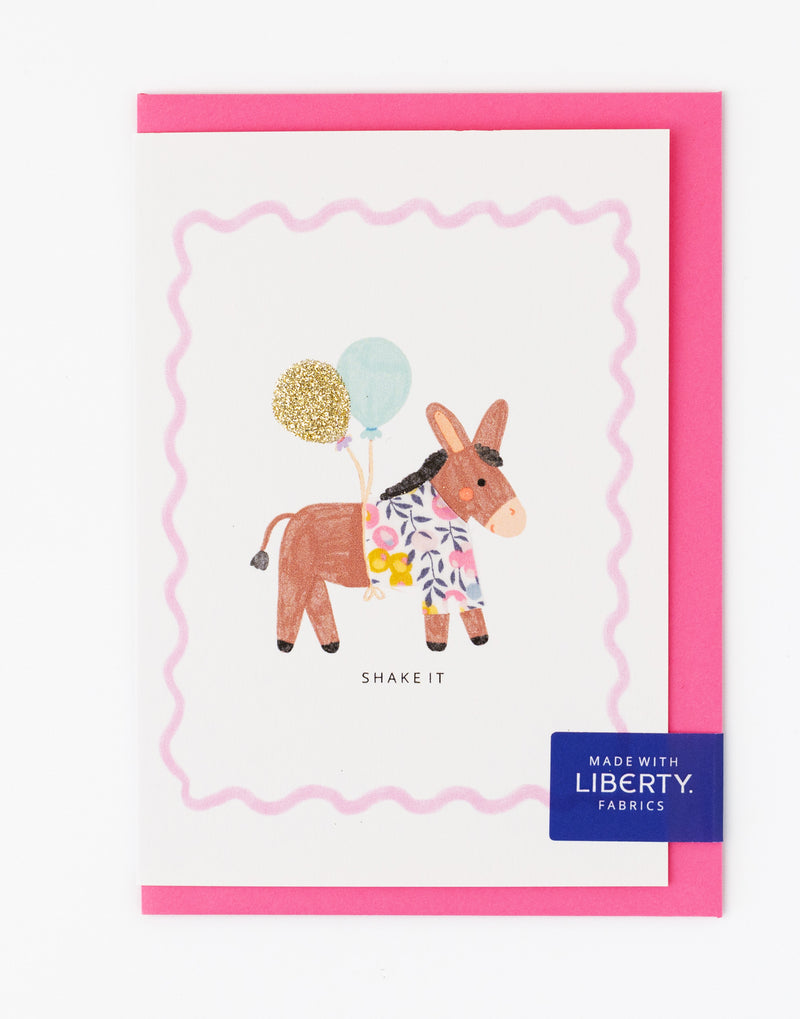 Pack of 6 Liberty Donkey Birthday Cards - Wiltshire Bud