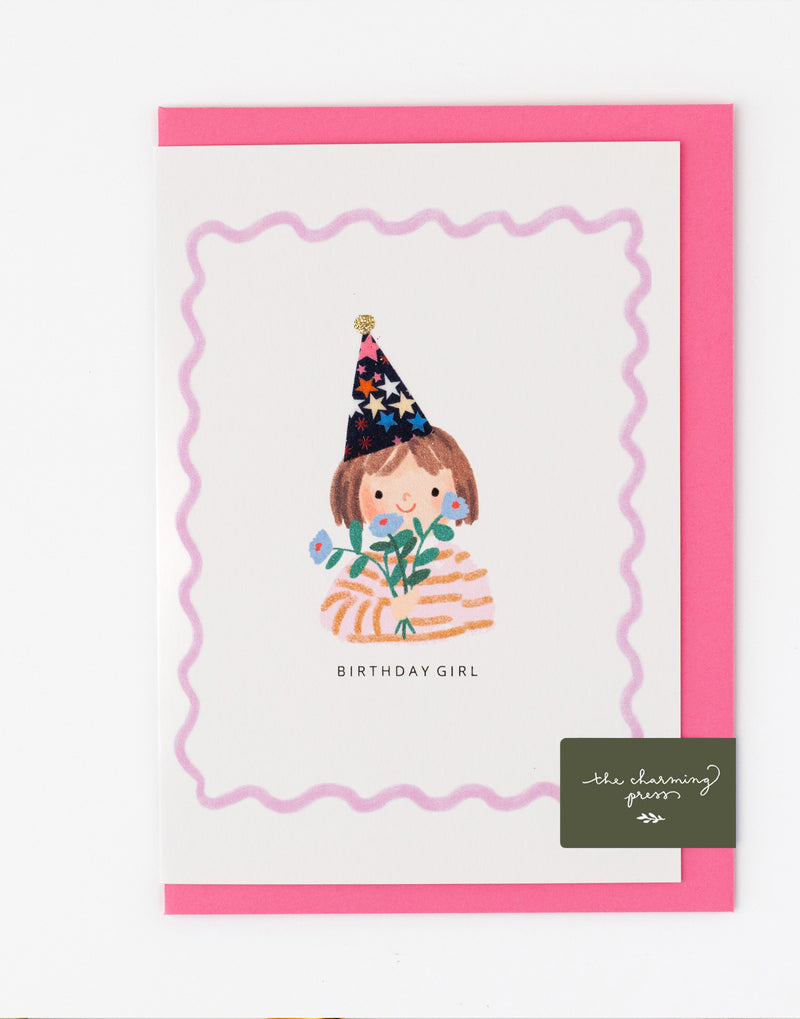 Pack of 6 Birthday Girl Cards - Liberty Adelajda's Wish Fabric