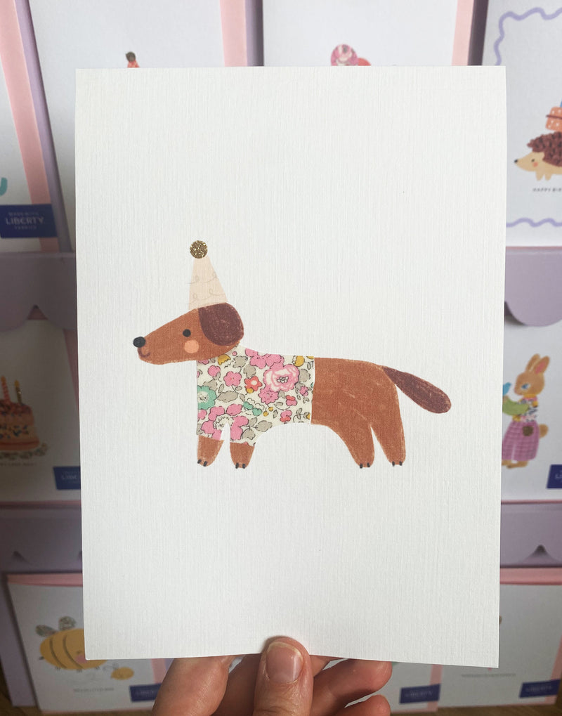 Mini Sausage Dog A5 Print